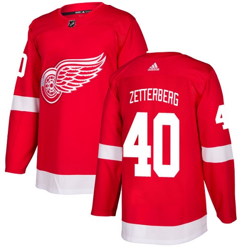 Adidas Red Wings #40 Henrik Zetterberg Red Home Authentic Stitched Youth NHL Jersey